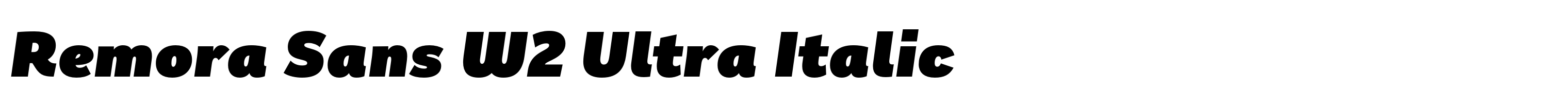 Remora Sans W2 Ultra Italic